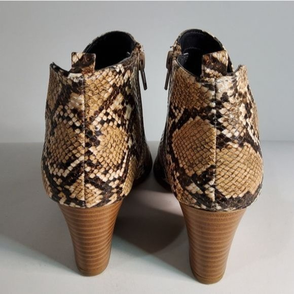 Snake Skin Booties Womens Size 10 - Picture 3 of 8